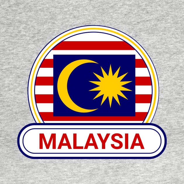 Malaysia Country Badge - Malaysia Flag by Yesteeyear